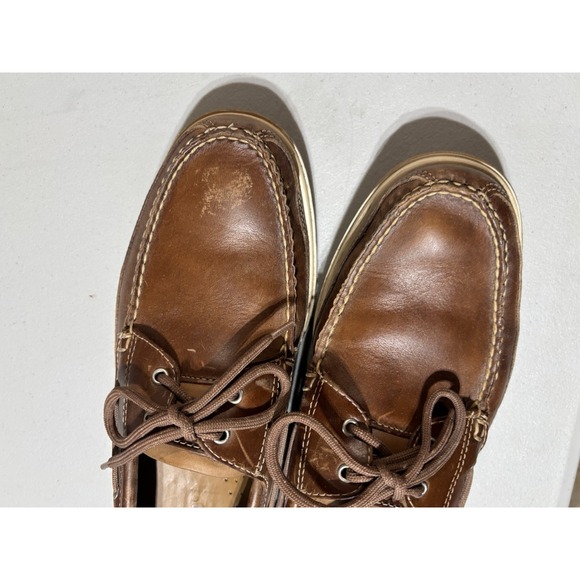 Sebago Schoodic Docksides Boat Shoes Mens 14W Leather Brown Classic Loafers - Picture 3 of 6